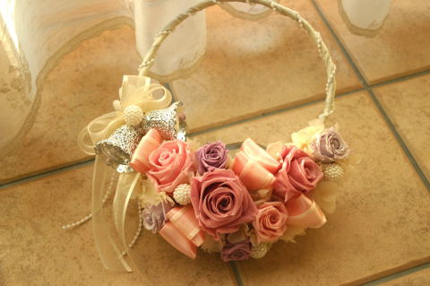 プリザーブドフラワーのアレンジ