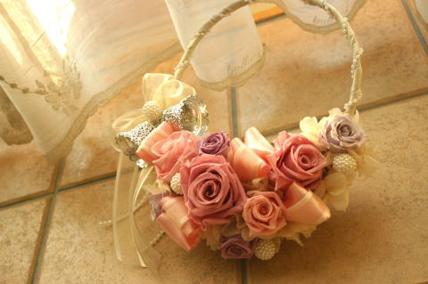 プリザーブドフラワーのアレンジ