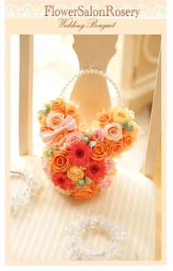 プリザーブドフラワーのミッキーブーケ