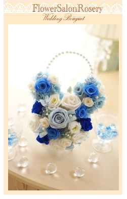 プリザーブドフラワーのバックブーケ