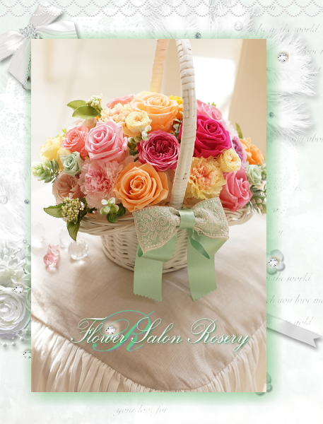 プリザーブドフラワーカゴバック