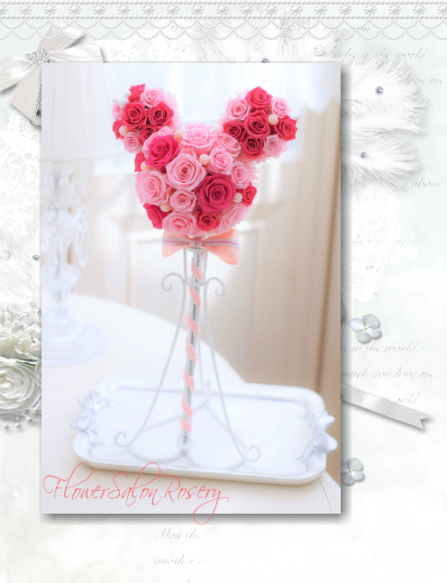 ミッキーふうのステッキブーケ