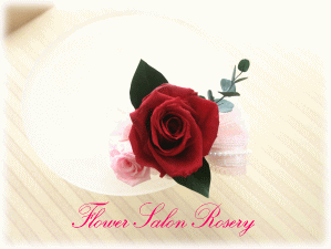 プリザーブドフラワーのブートニア