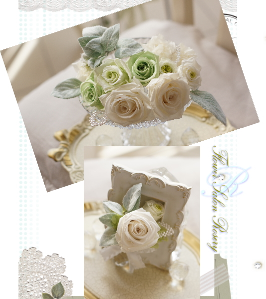 プリザーブドフラワー作品