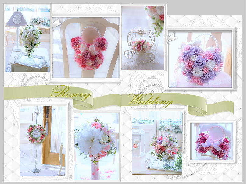 プリザーブドフラワーブーケのオーダー作品