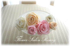 プリザーブドフラワーの髪飾り